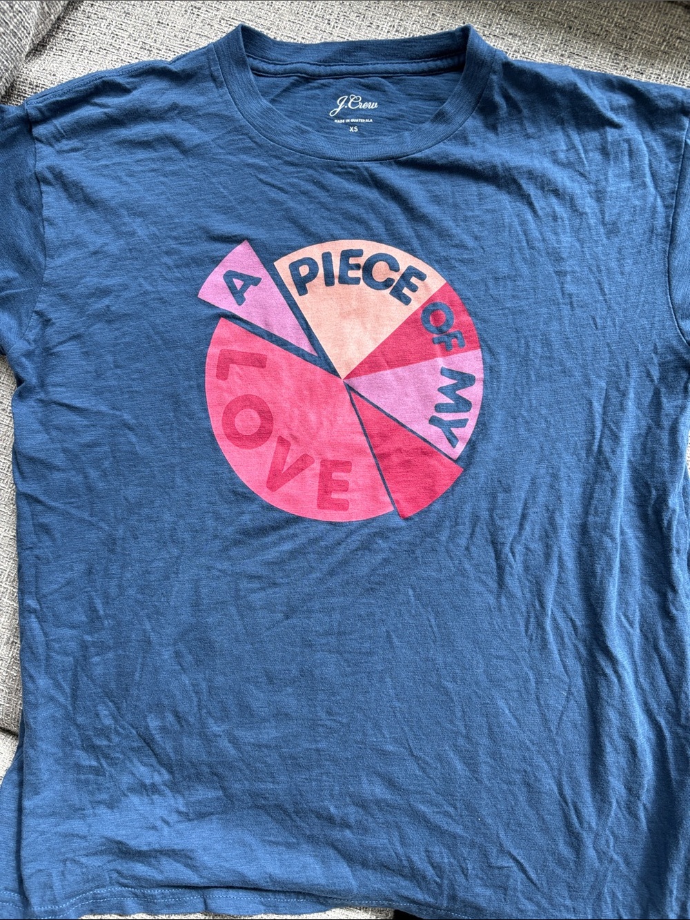 J. Crew Women’s Navy 'A Piece of My Love' Graphic Tee